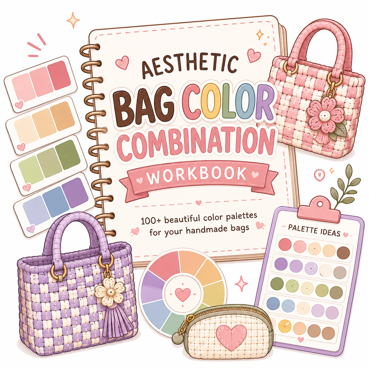 Aesthetic Bag Color Combination Workbook